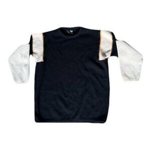 Lido Of California Extra Large Black Grean Vintage Ski Sweater Fits Smaller